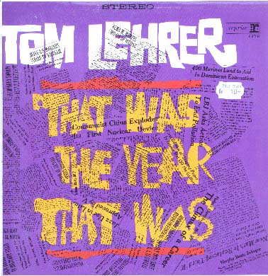 Albumcover Tom Lehrer - That  Was The Year That Was - TW3 Songs & other Songs of the Year