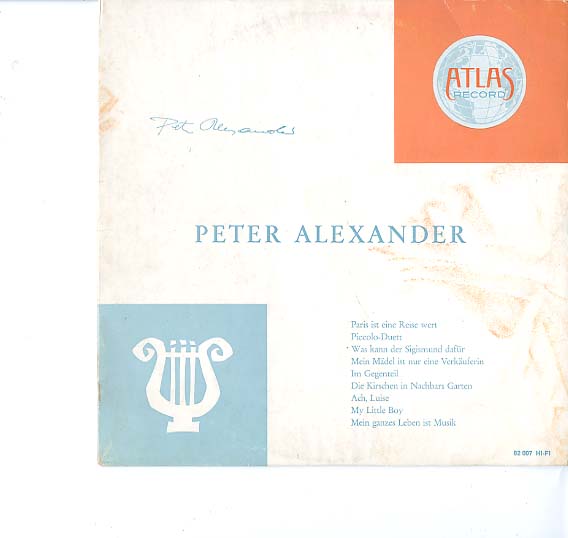 Albumcover Peter Alexander - Peter Alexander (25 cm Atlas LP)