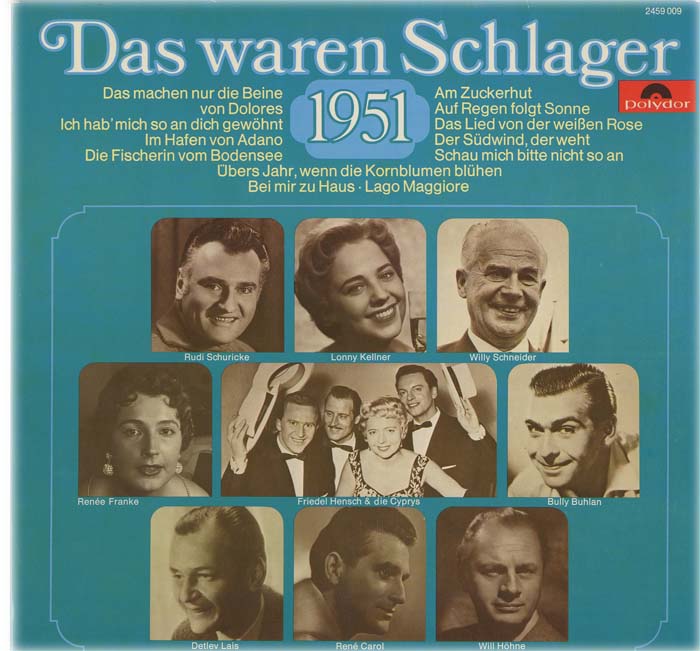 Albumcover Das waren Schlager (Polydor) - Das waren Schlager 1951