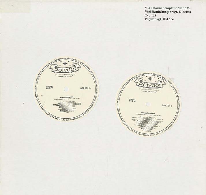 Albumcover Polydor Informationsplatte - 1963/3 März 63/2 (11.3.1963)