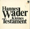 Cover: Wader, Hannes - Kleines Testament