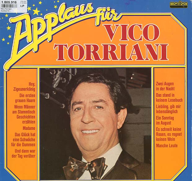 Albumcover Vico Torriani - Applaus für Vico Torriani