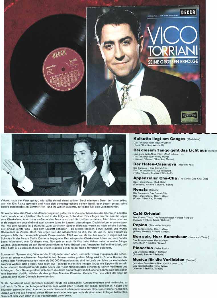 Albumcover Vico Torriani - Seine großen Erfolge (25 cm)