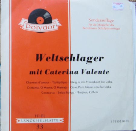 Albumcover Caterina Valente - Weltschlager (25 cm)