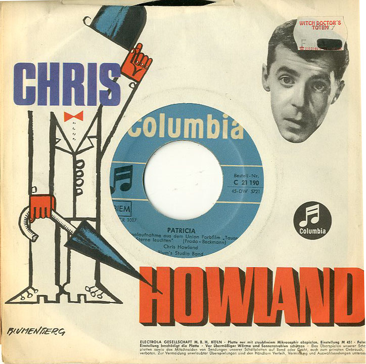 Albumcover Chris Howland - Patricia / Venus