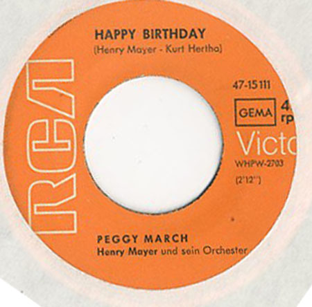 Albumcover (Little) Peggy March - Hey* / Happy Birthday