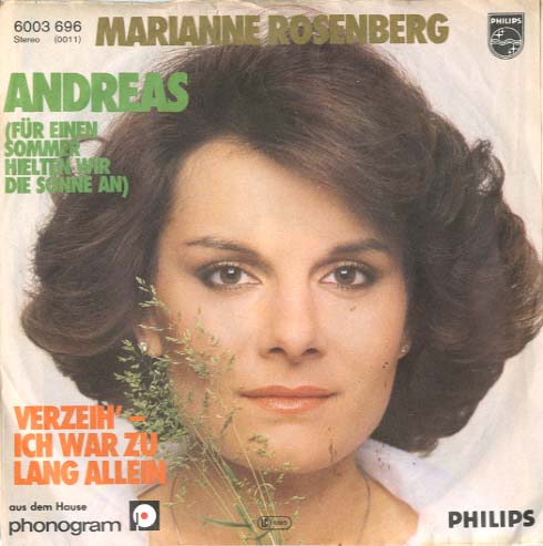 Albumcover Marianne Rosenberg - Andreas / Verzeih ich war zu lang allein