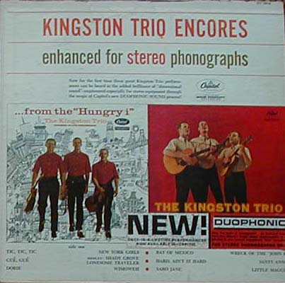 Albumcover The Kingston Trio - Kingston Trio Encores enhanced for stereo phonographs