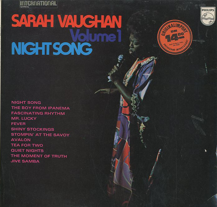 Albumcover Sarah Vaughan - Night Song Volume 1