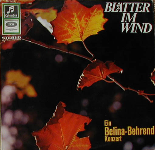 Albumcover Belina und Siegfried Behrend - Blätter im Wind - Ein Belina - Behrend Konzert
