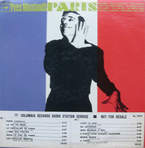 Albumcover Yves Montand - Paris