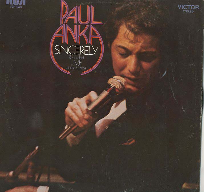 Albumcover Paul Anka - Sincerely - Live at the Copa