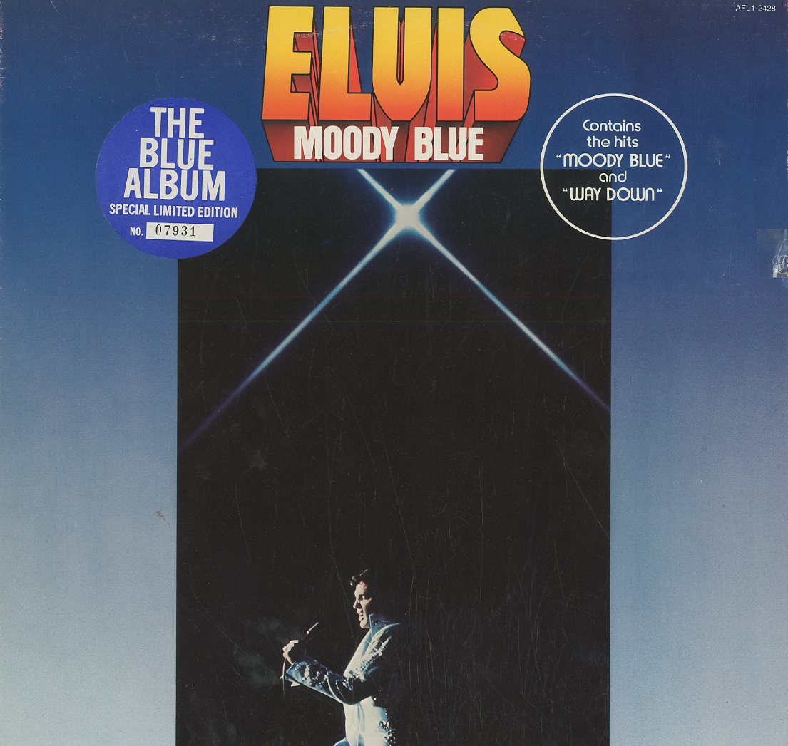 Albumcover Elvis Presley - Moody Blue  (Blaues Vinyl, Limited  numbered Edition)