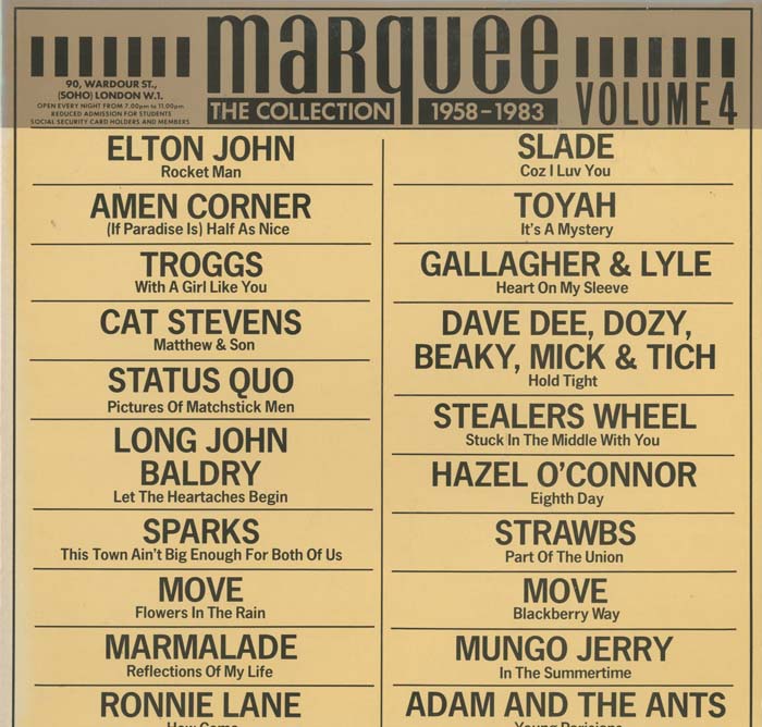 Albumcover Various GB-Artists - Marquee - The Collection 1958 - 1983, Vol. 4 