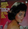 Cover: Francis, Connie - Connie Francis Sings Never On  Sunday  - And Other Title Songs From Motion Pictures