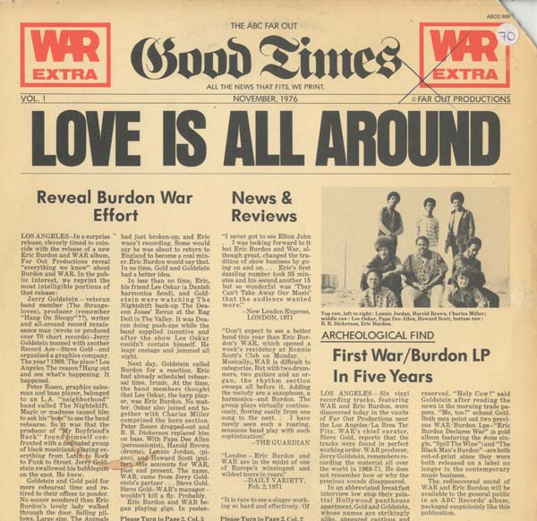 Albumcover Eric Burdon - Love Is All Around (War featuring Eric Burdon)