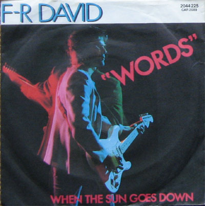 Albumcover F. R. David - Words / When The Sun Goes Down