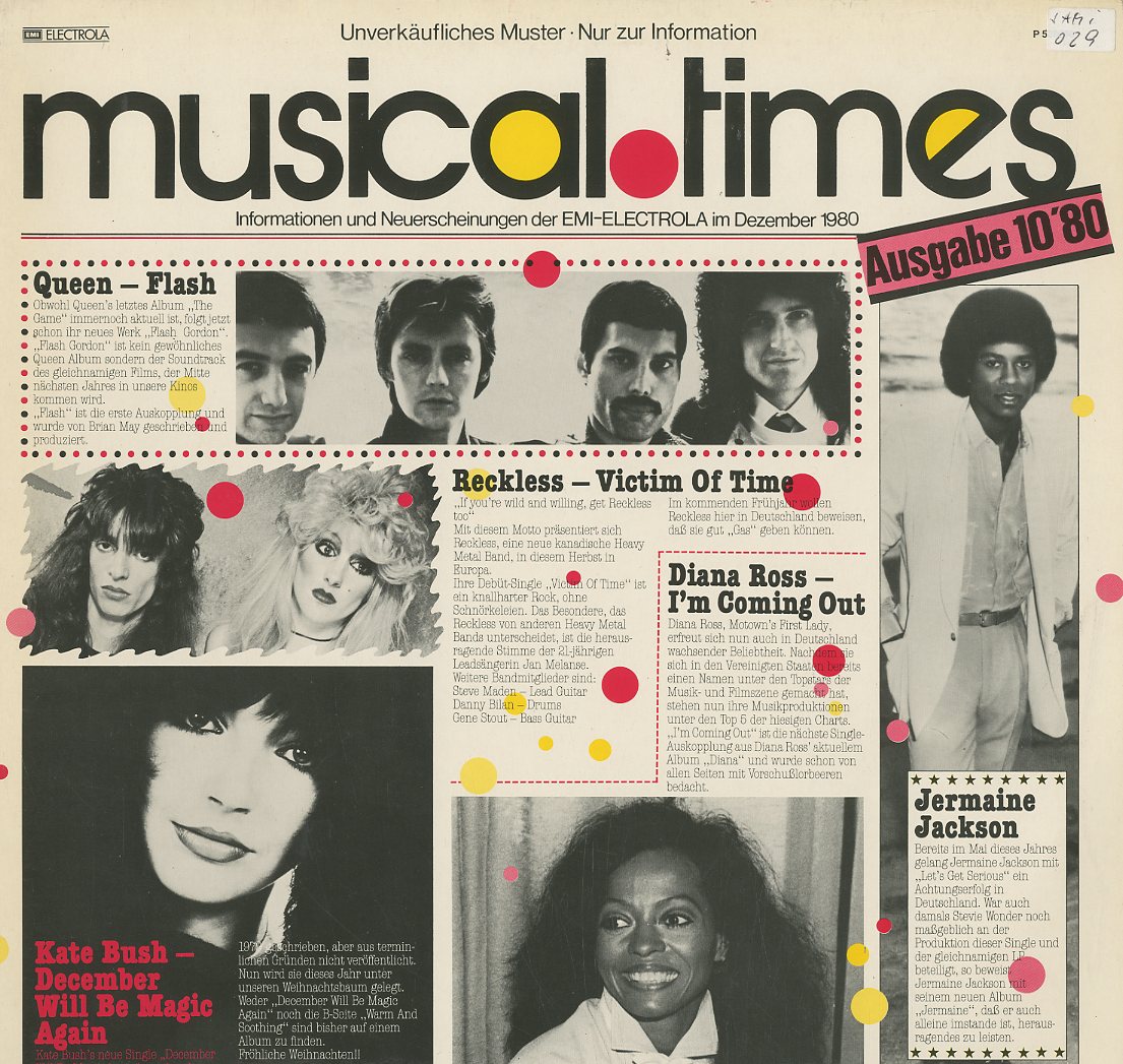 Albumcover musical times  EMI Electrola Informationsplatten - Ausgabe 10/80