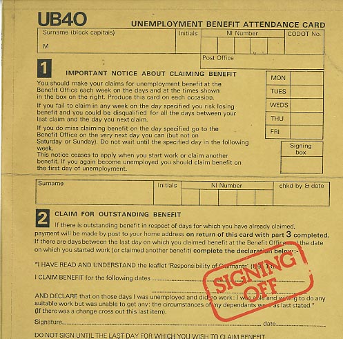 Albumcover UB40 - Signing Off (LP + Maxi Single)