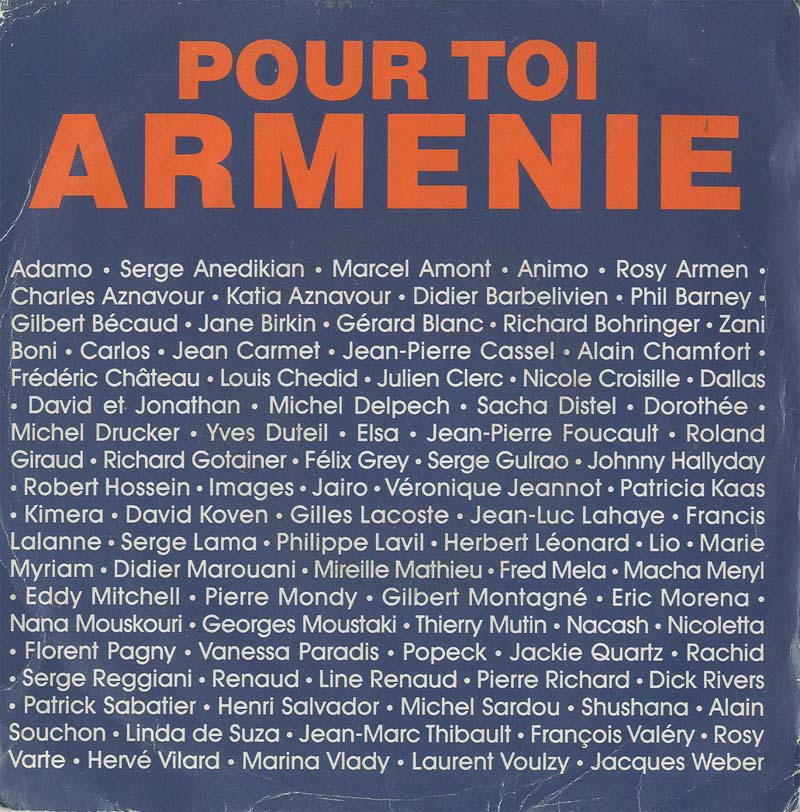 Albumcover Various International Artists - Aznavour  Pour Toi Armenie / Ils sont tombes