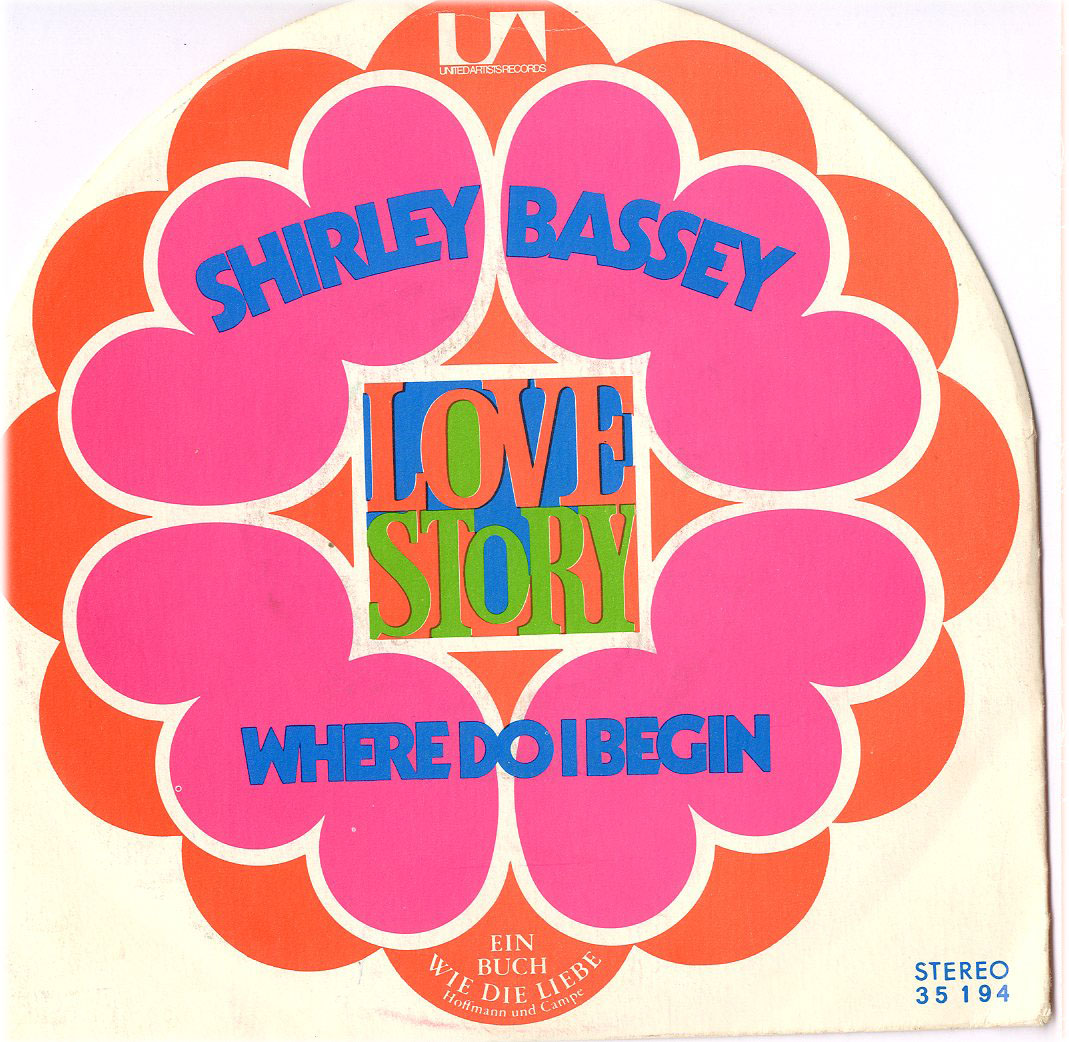 Albumcover Shirley Bassey - Love Story (Where Do I Begin) / For The Love Of Him (Bogen-Cover)