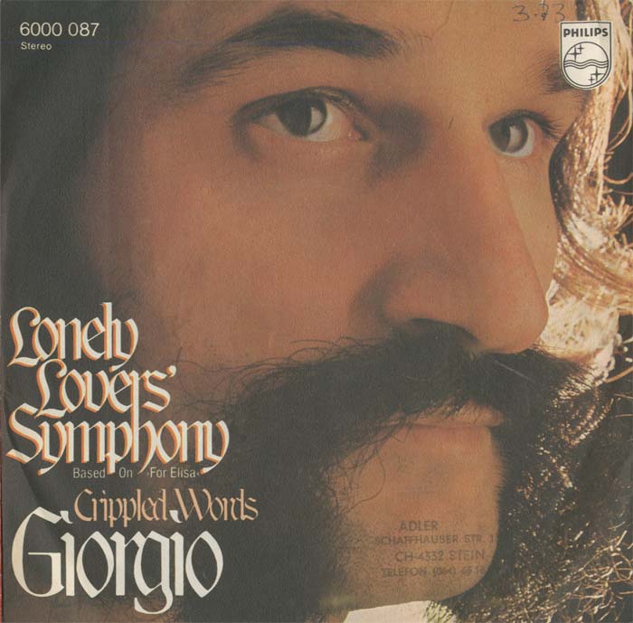 Albumcover Giorgio Moroder - Lonely Lovers Symphony (Based On For Elisa) / Crippled Words