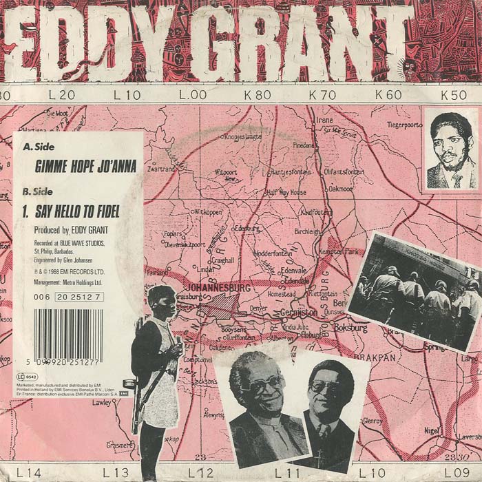 Albumcover Eddy Grant - Gimme Hope Joanna / Say Hello to Fidel , Living On The Front Line (Live) (45 RPM  12")