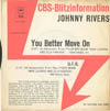Cover: Rivers, Johnny - You Better Move On / U.F.O. (CBS Blitzinformation)