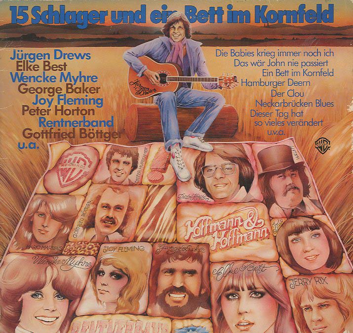 Albumcover Deutsche Sampler 70er und 80er Jahre - 15 Schlager und ein Bett im Kornfeld