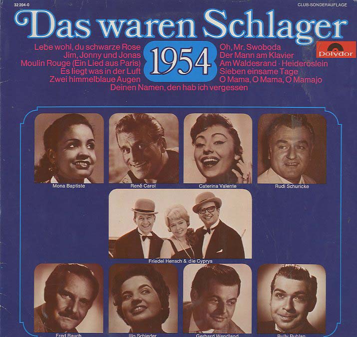 Albumcover Das waren Schlager (Polydor) - Das waren Schlager 1954