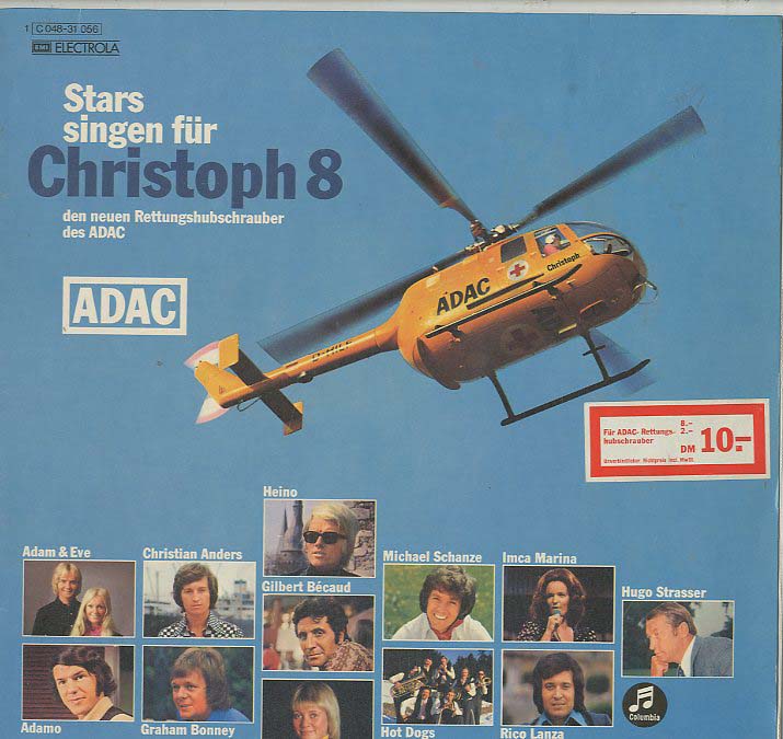 Albumcover Benefiz-LPs - Stars singen für Christoph 8, den neuen Rettungshubschrauber des ADAC