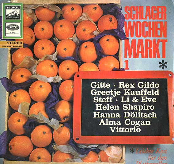 Albumcover Electrola  - EMI Sampler - Schlager-Wochenmarkt - Leichte Kost für den Plattenteller