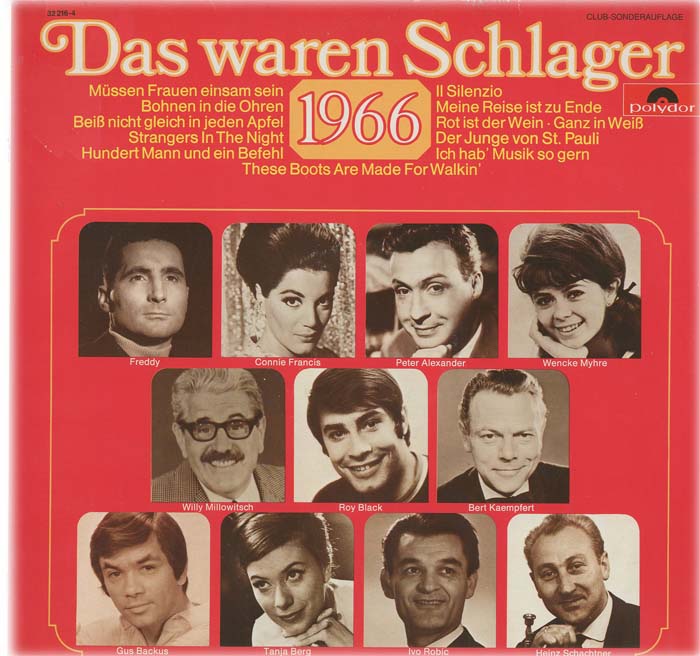 Albumcover Das waren Schlager (Polydor) - Das waren Schlager 1966