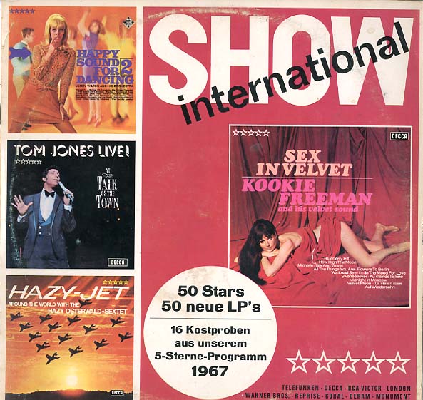 Albumcover TELDEC Informations-Schallplatte - Show International 50 Stars - 50 neue LPs - 16 Kostproben aus unserem 5-Sterne-Programm 1967