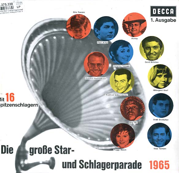 Albumcover Decca Sampler - Die große Star- und Schlagerparade 1965 1. Ausgabe -  Mit 16 Spitzenschlagern