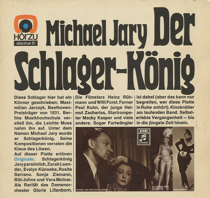 Albumcover Verschiedene Interpreten - Michael Jary Der Schlager-König (hör zu diskothek 10)