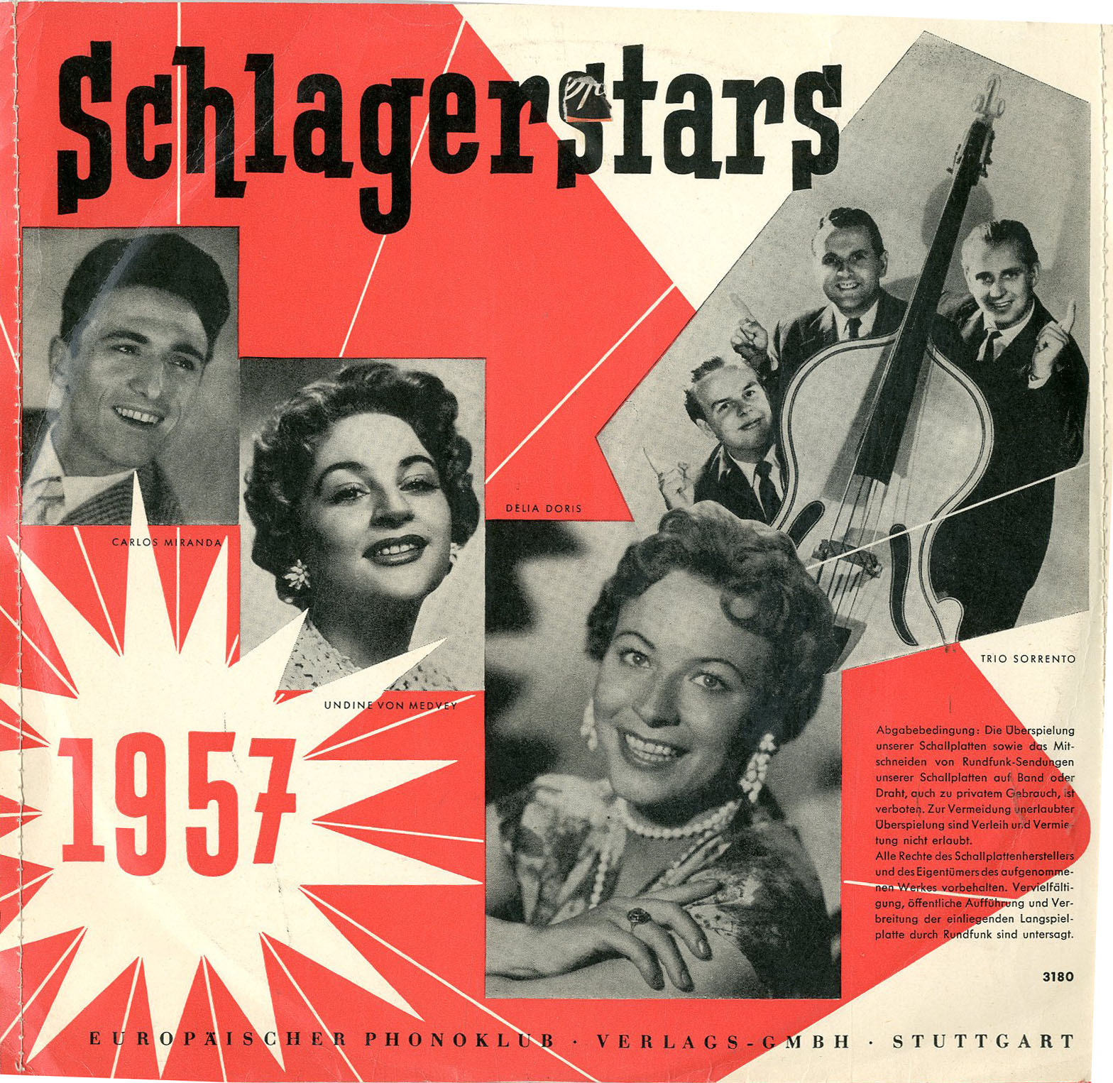 Albumcover Europäischer Phonoklub - Schlagerernte 1957 (25 cm)