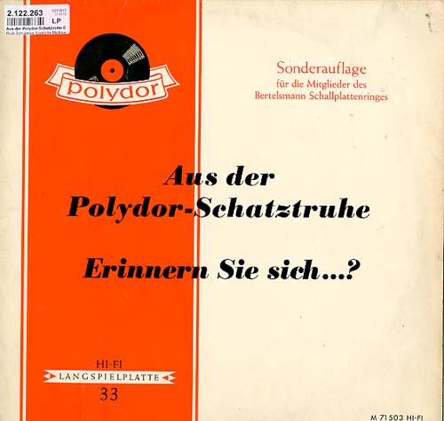 Albumcover Polydor Sampler - Aus der Polydor-Schatztruhe - Erinnern Sie sich.....