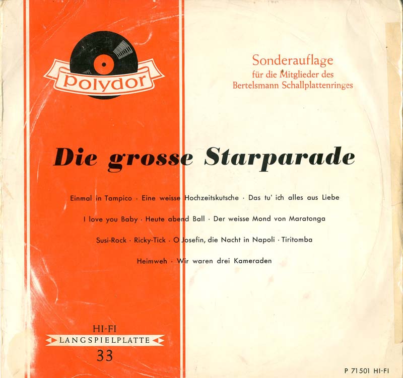 Albumcover Polydor Starparade / Star-Revue - Die große Starparade - Folge 1