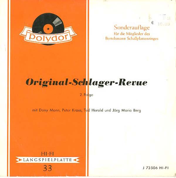 Albumcover Polydor Schlager-Revue / Schlager Parade - Original-Schlager-Revue 2. Folge (25 cm)