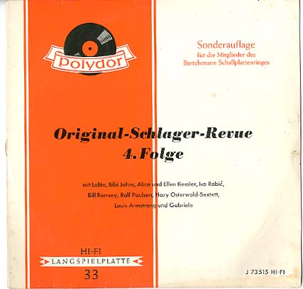 Albumcover Polydor Schlager-Revue / Schlager Parade - Original Schlager-Revue  4. Folge (25cm)