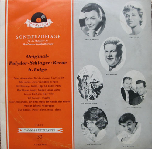 Albumcover Polydor Schlager-Revue / Schlager Parade - Original-Polydor-Schlager-Revue (6. Folge) 25 cm