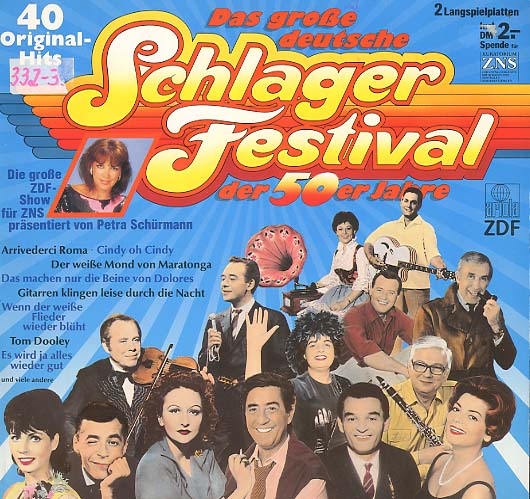 Albumcover Benefiz-LPs - Das große deutsche Schlager Festival der 50er Jahre (DLP)