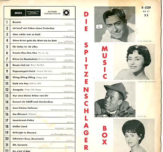 Albumcover Deutscher Schallplattenclub - Die Spitzenschlager Music Box