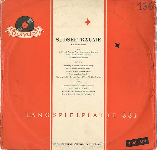 Albumcover Polydor Sampler - Südseeträume - Melodiem ais Hawaii (25 cm)