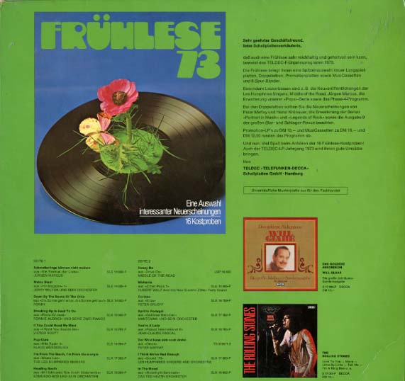 Albumcover TELDEC Informations-Schallplatte - Frühlese 73