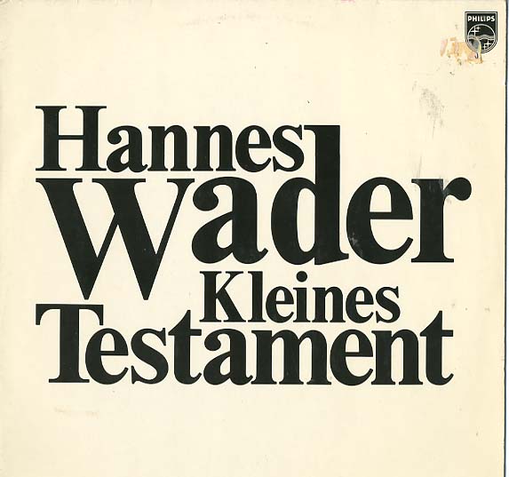 Albumcover Hannes Wader - Kleines Testament