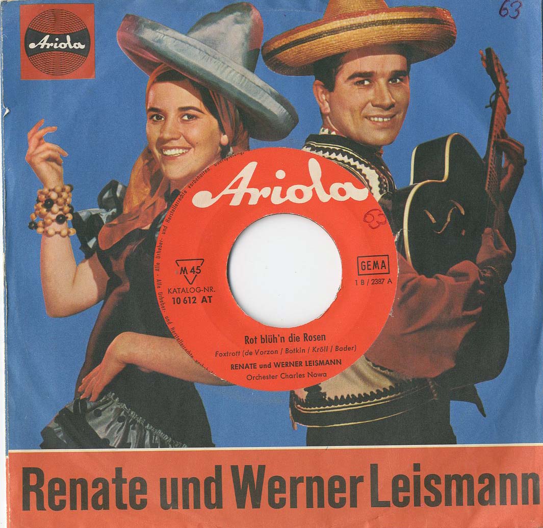 Albumcover Renate und Werner Leismann - Rot blühn die Rosen /Wart auf mich in Tennessee