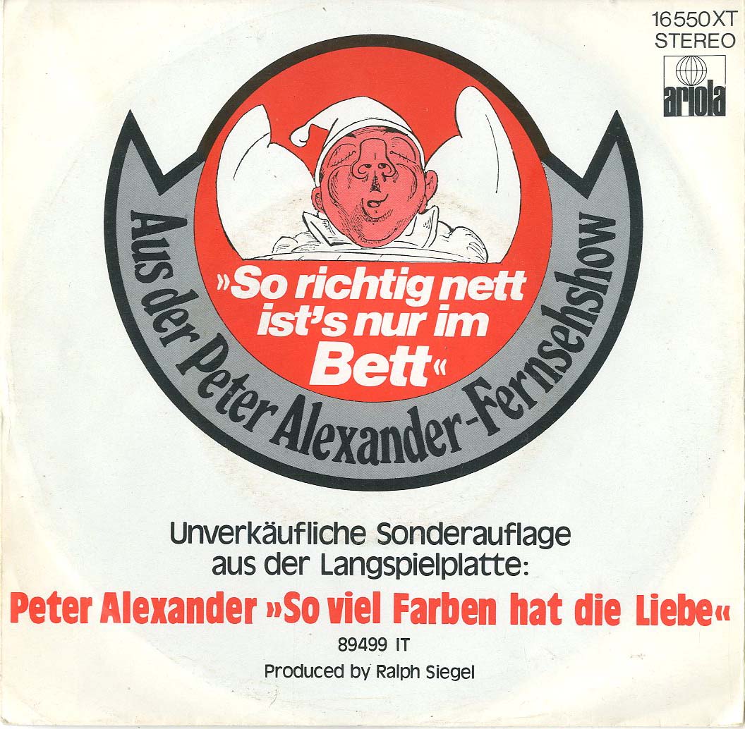 Albumcover Peter Alexander - So richtig nett ists nur im Bett