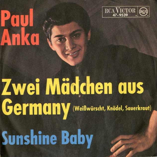 Albumcover Paul Anka - Zwei Mädchen aus Germany / Sunshine Baby